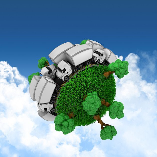 Reducerea amprentei de carbon în transportul de materiale